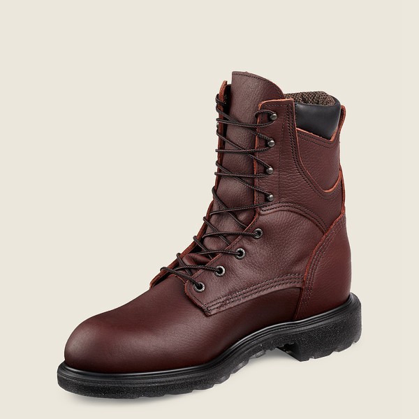 Red Wing Work Boots Mens Burgundy - Supersole® 2.0 - 8-inch Insulated Waterproof Soft Toe - 0365841-